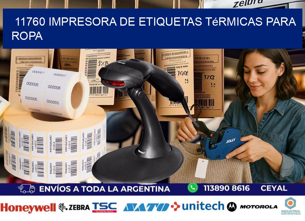 11760 impresora de etiquetas térmicas para ropa