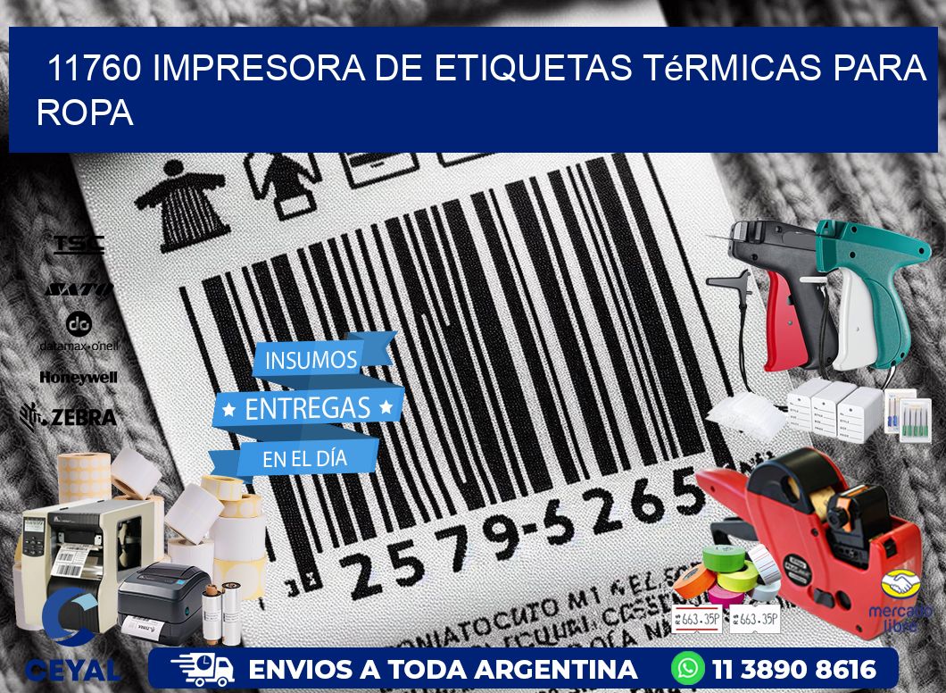 11760 impresora de etiquetas térmicas para ropa