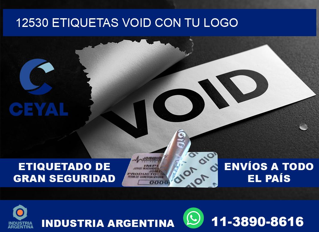 12530 etiquetas void con tu logo