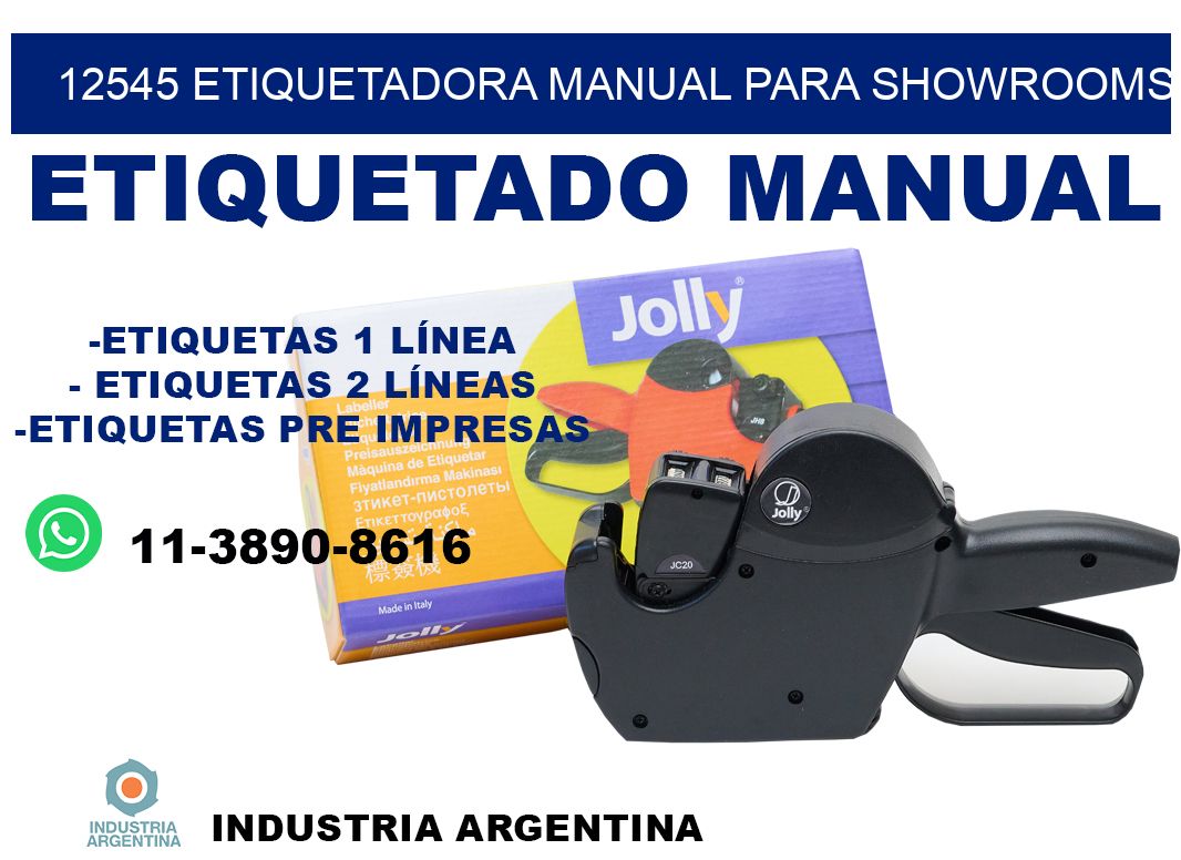 12545 etiquetadora manual para showrooms