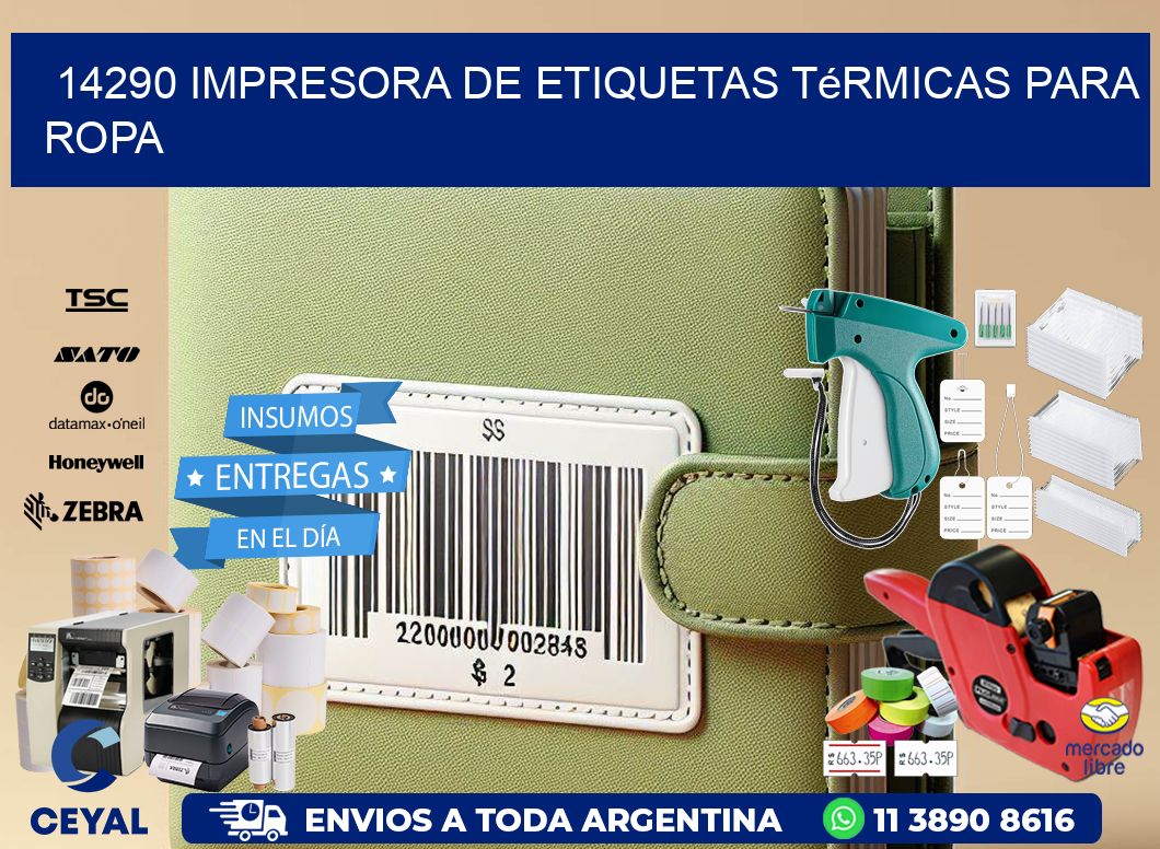 14290 impresora de etiquetas térmicas para ropa