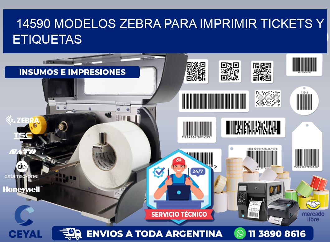 14590 modelos zebra para imprimir tickets y etiquetas