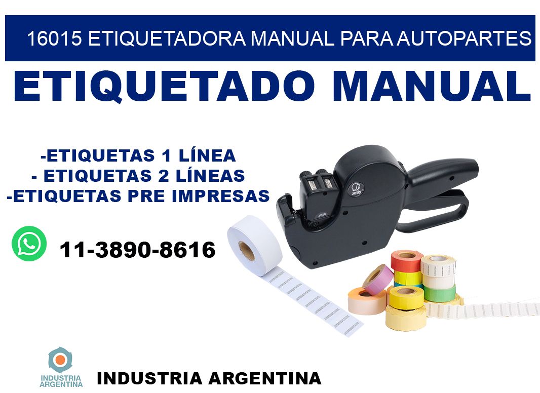 16015 etiquetadora manual para autopartes