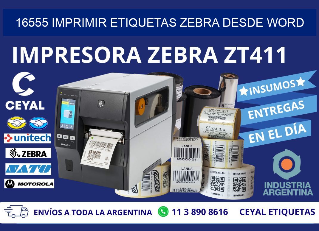 16555 imprimir etiquetas zebra desde word