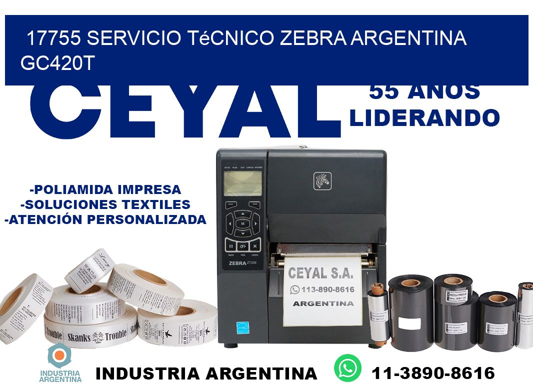 17755 servicio técnico zebra argentina GC420T