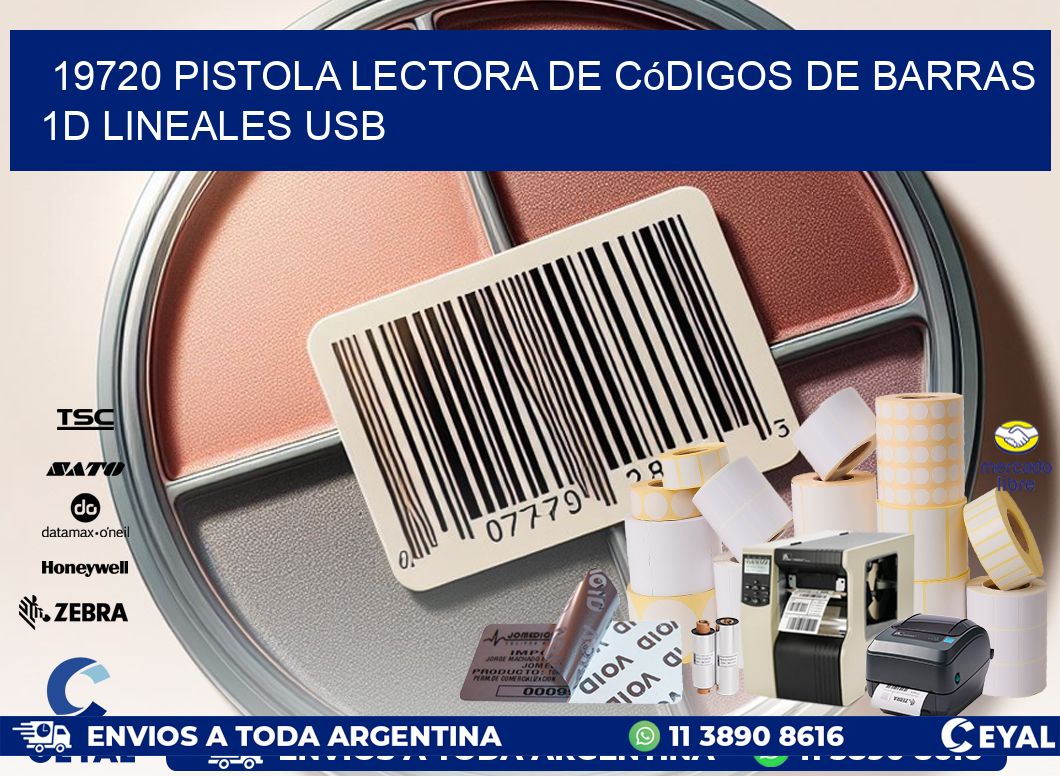 19720 Pistola Lectora De Códigos De Barras 1d Lineales Usb