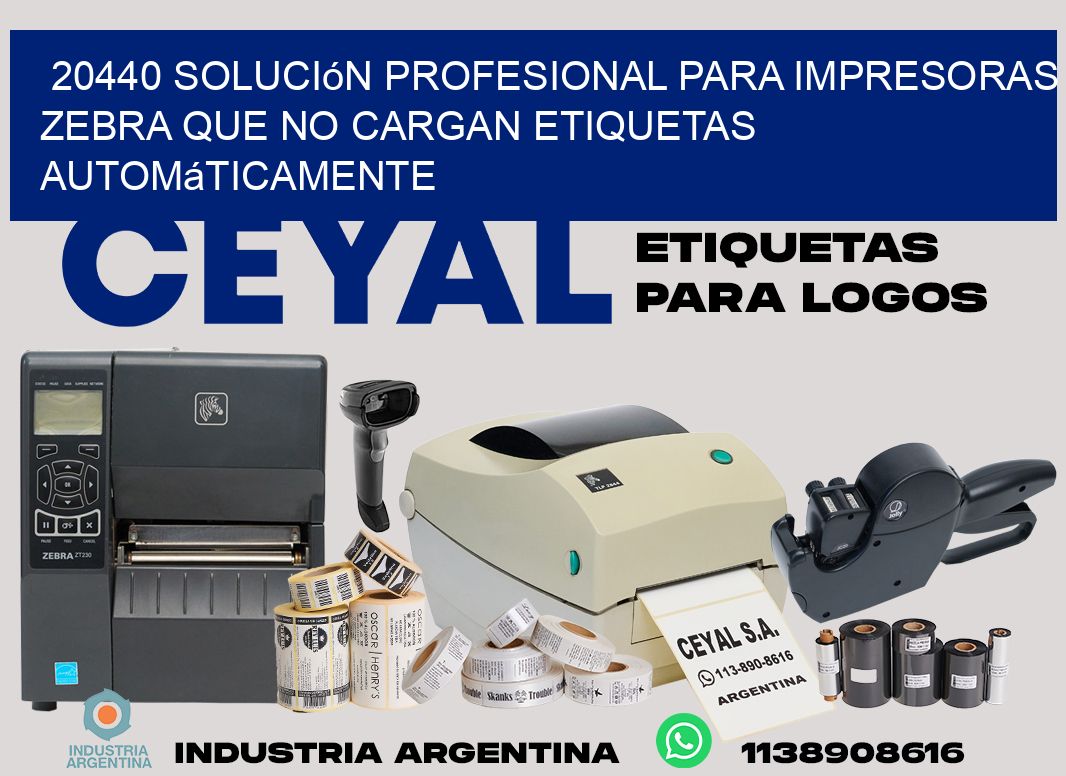 20440 solución profesional para impresoras zebra que no cargan etiquetas automáticamente