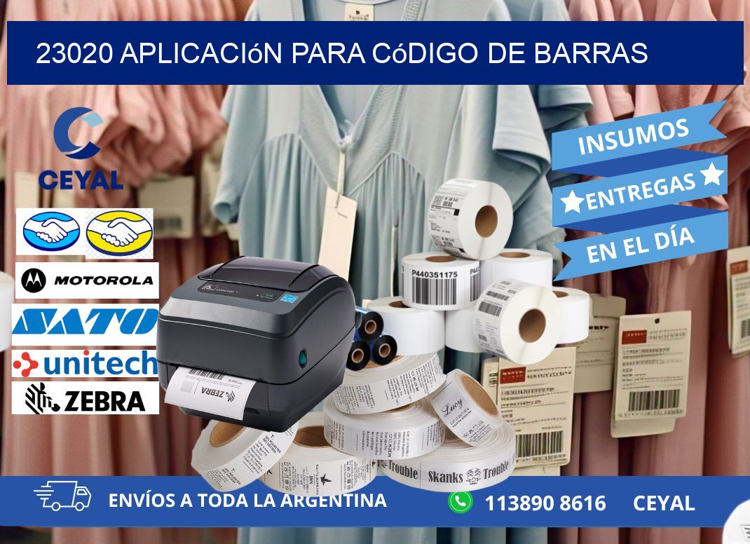23020 Aplicación para código de barras