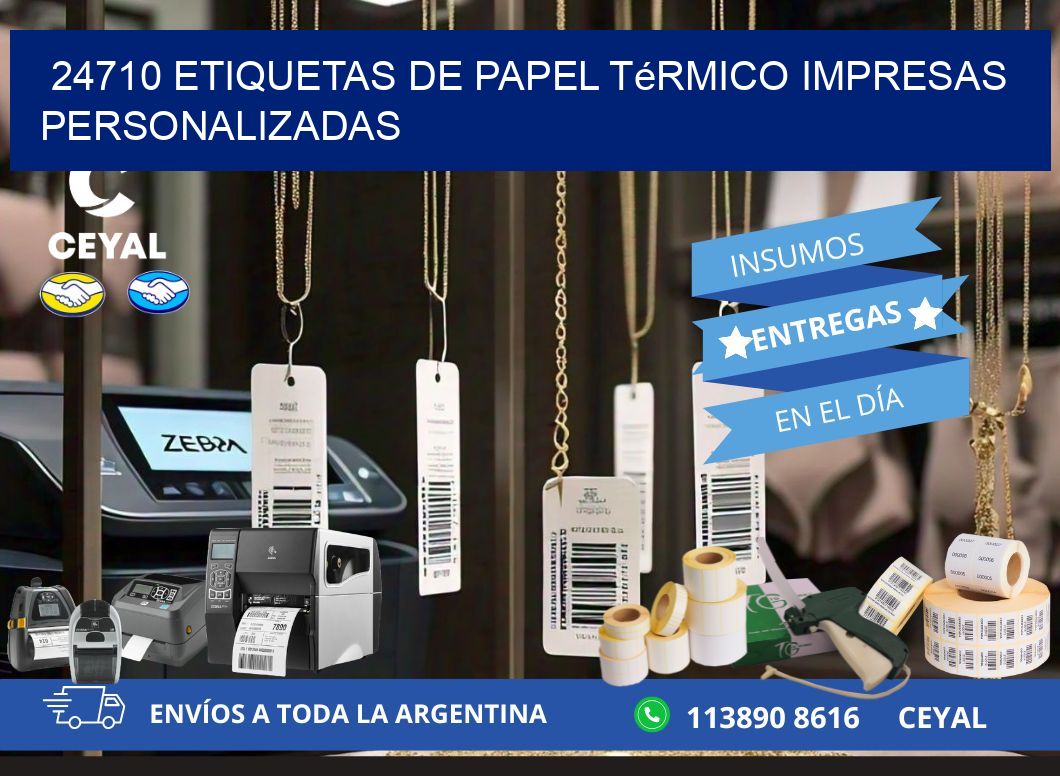 24710 Etiquetas de papel térmico impresas personalizadas