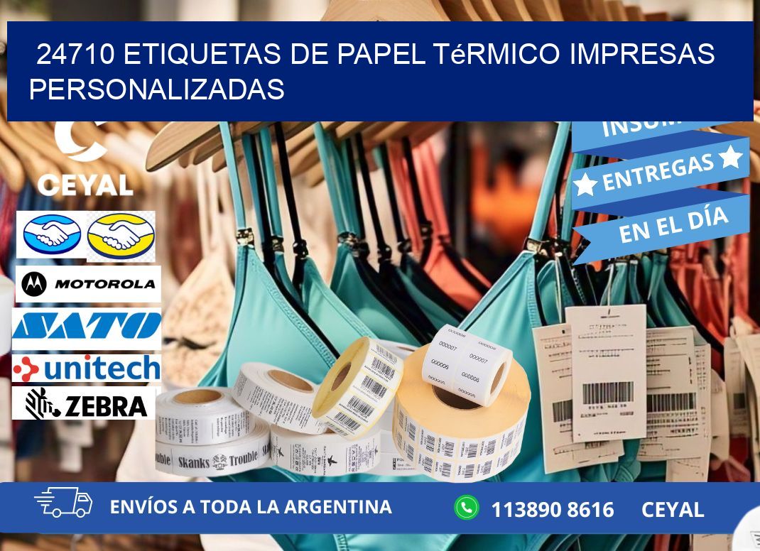 24710 Etiquetas de papel térmico impresas personalizadas