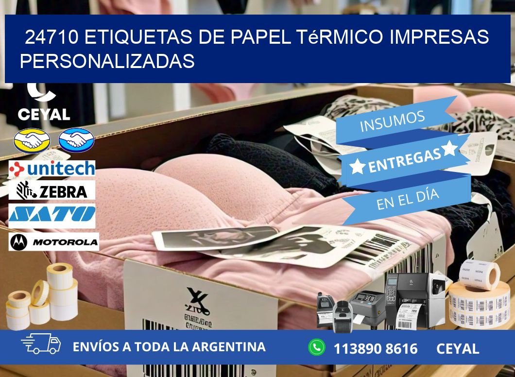 24710 Etiquetas de papel térmico impresas personalizadas