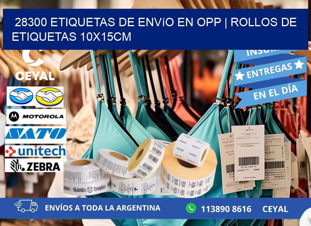 28300 Etiquetas de envío en opp | Rollos De Etiquetas 10x15CM