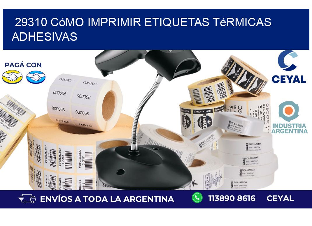 29310 cómo imprimir etiquetas térmicas adhesivas