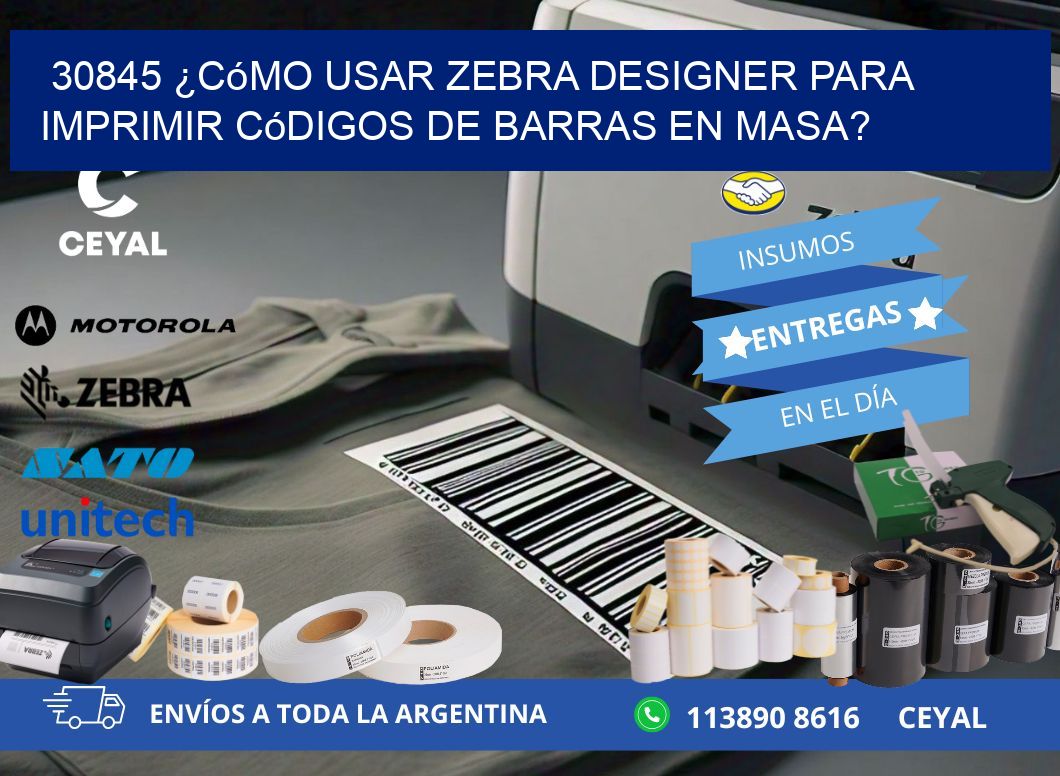 30845 ¿Cómo usar Zebra Designer para imprimir códigos de barras en masa?