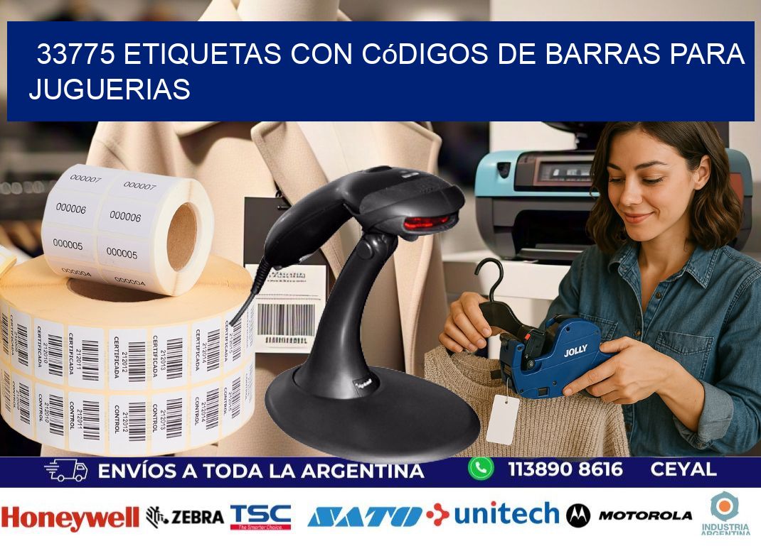 33775 etiquetas con códigos de barras para juguerias