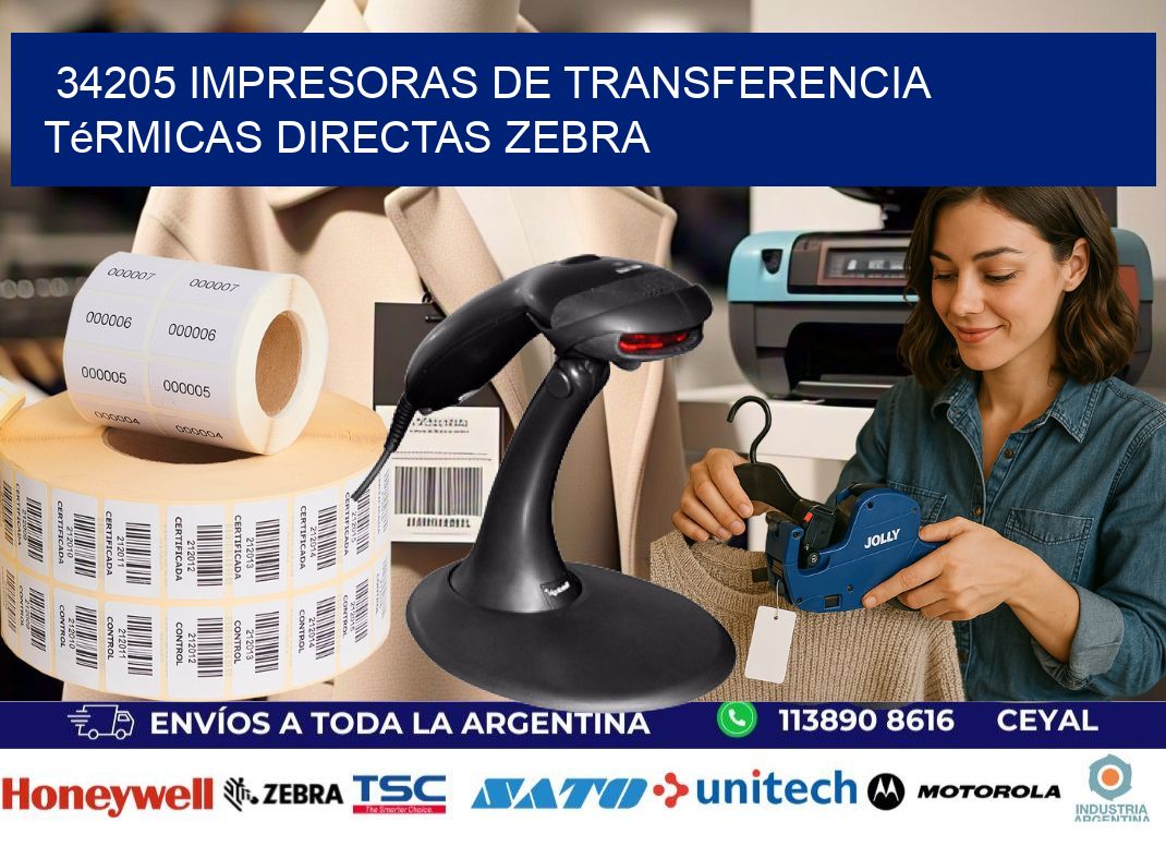 34205 impresoras de Transferencia  térmicas directas zebra