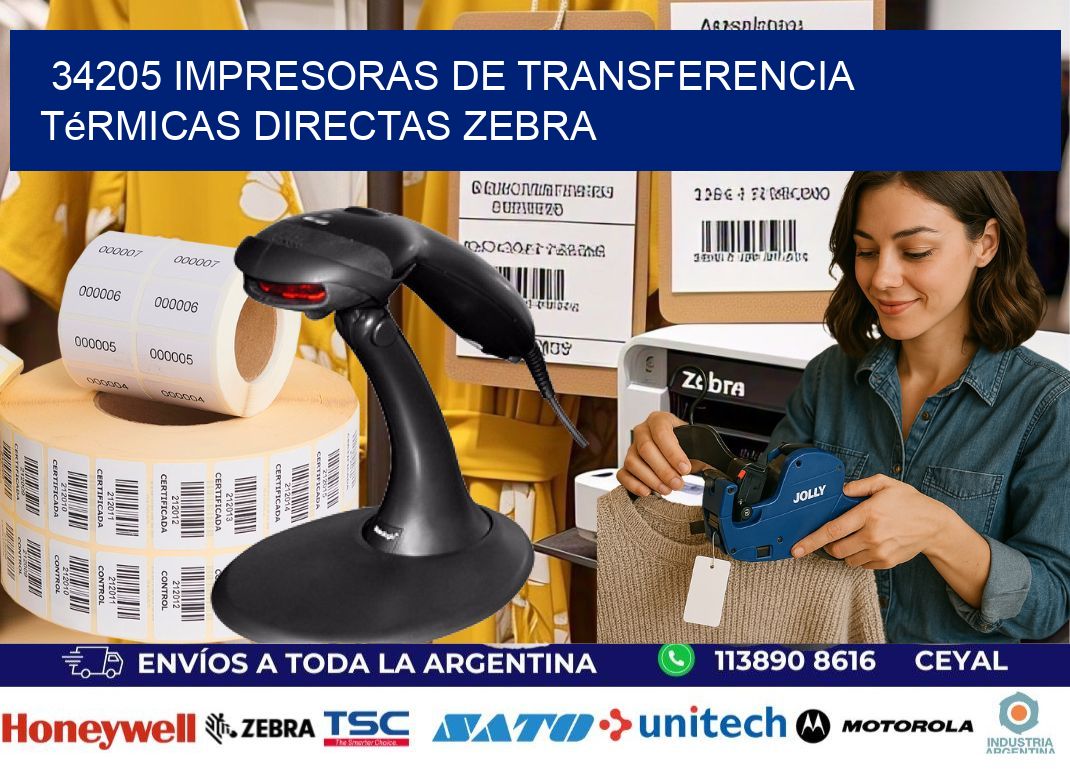 34205 impresoras de Transferencia  térmicas directas zebra
