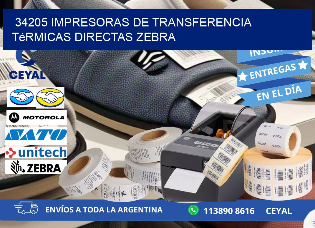 34205 impresoras de Transferencia  térmicas directas zebra