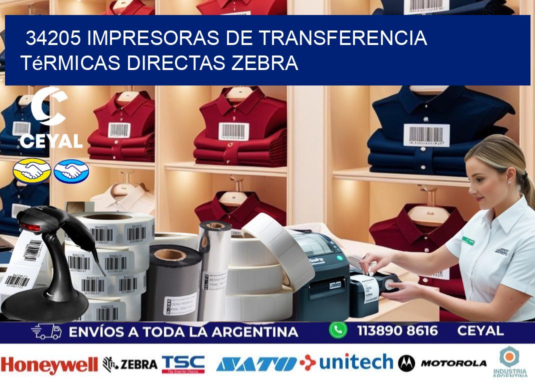 34205 impresoras de Transferencia  térmicas directas zebra