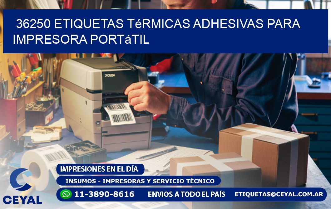 36250 etiquetas térmicas adhesivas para impresora portátil