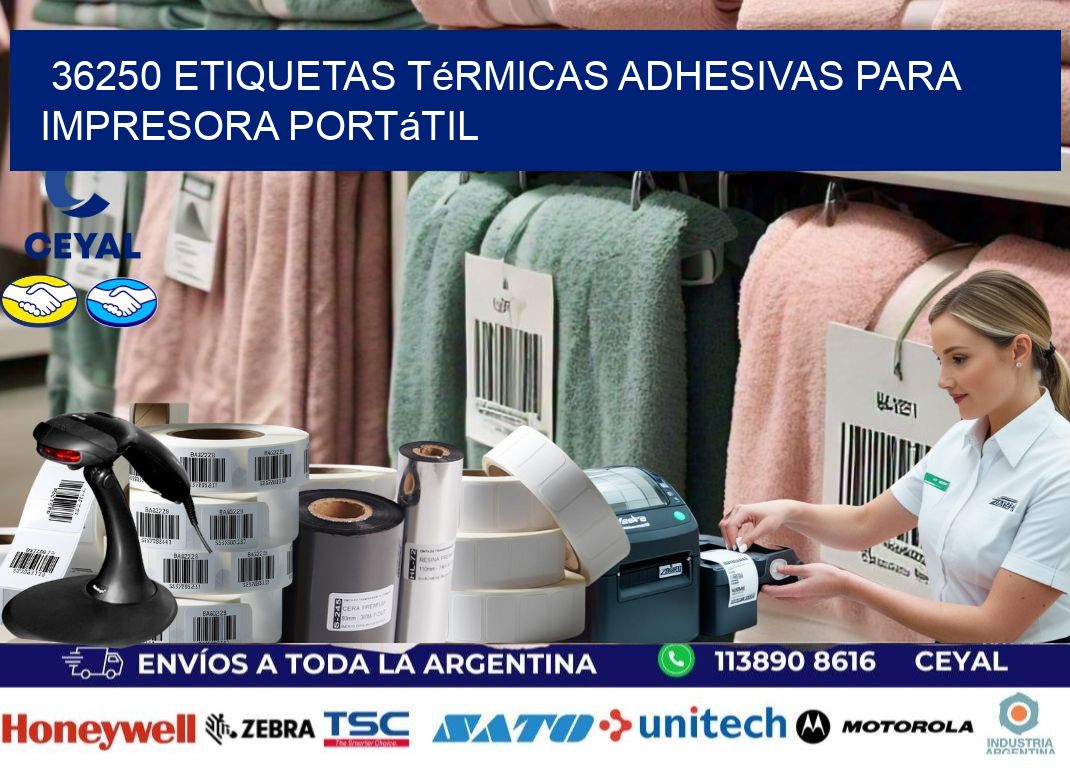 36250 etiquetas térmicas adhesivas para impresora portátil