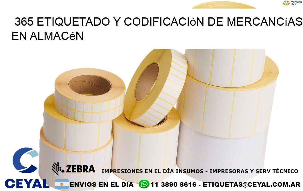 365 Etiquetado y codificación de mercancías en almacén