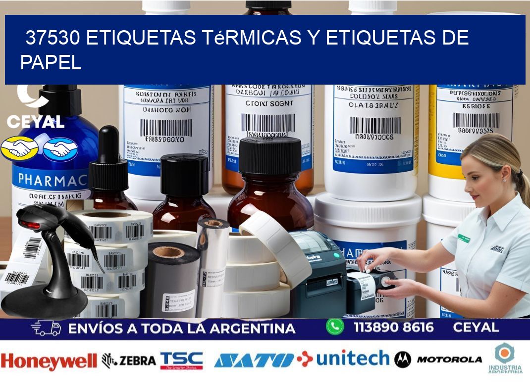 37530 etiquetas térmicas y etiquetas de papel