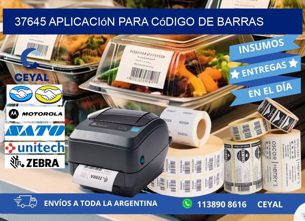37645 Aplicación para código de barras