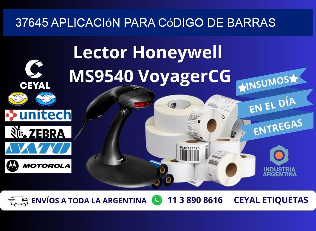 37645 Aplicación para código de barras