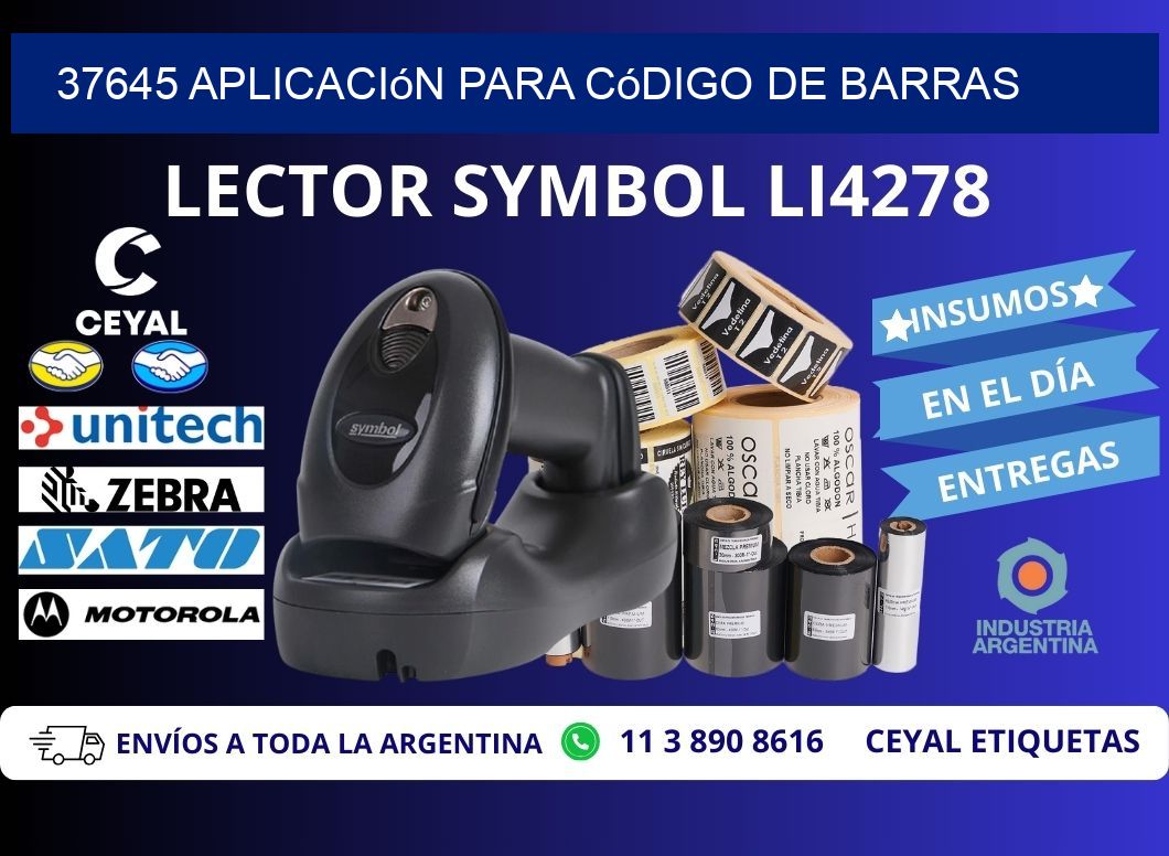 37645 Aplicación para código de barras