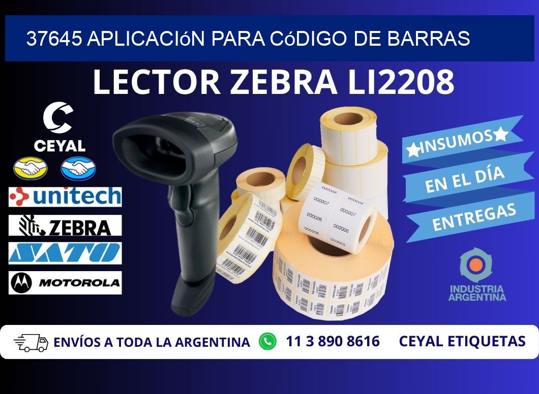 37645 Aplicación para código de barras