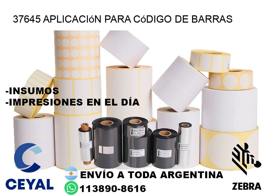 37645 Aplicación para código de barras