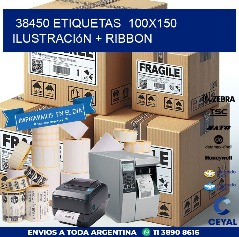 38450 etiquetas 100x150 ilustración + ribbon