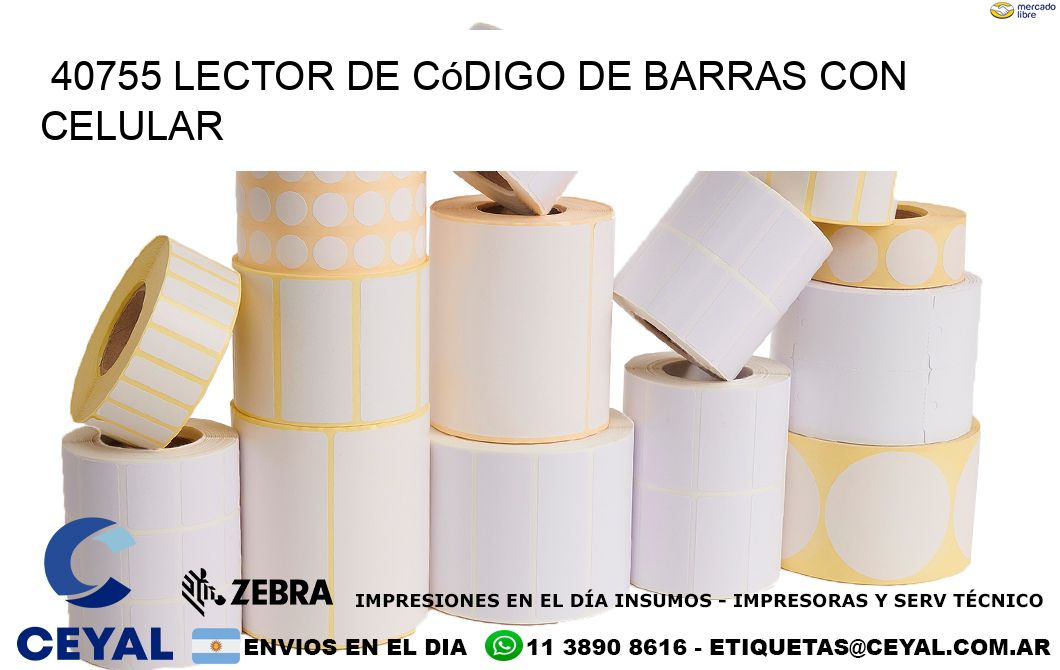 40755 Lector de código de barras con celular