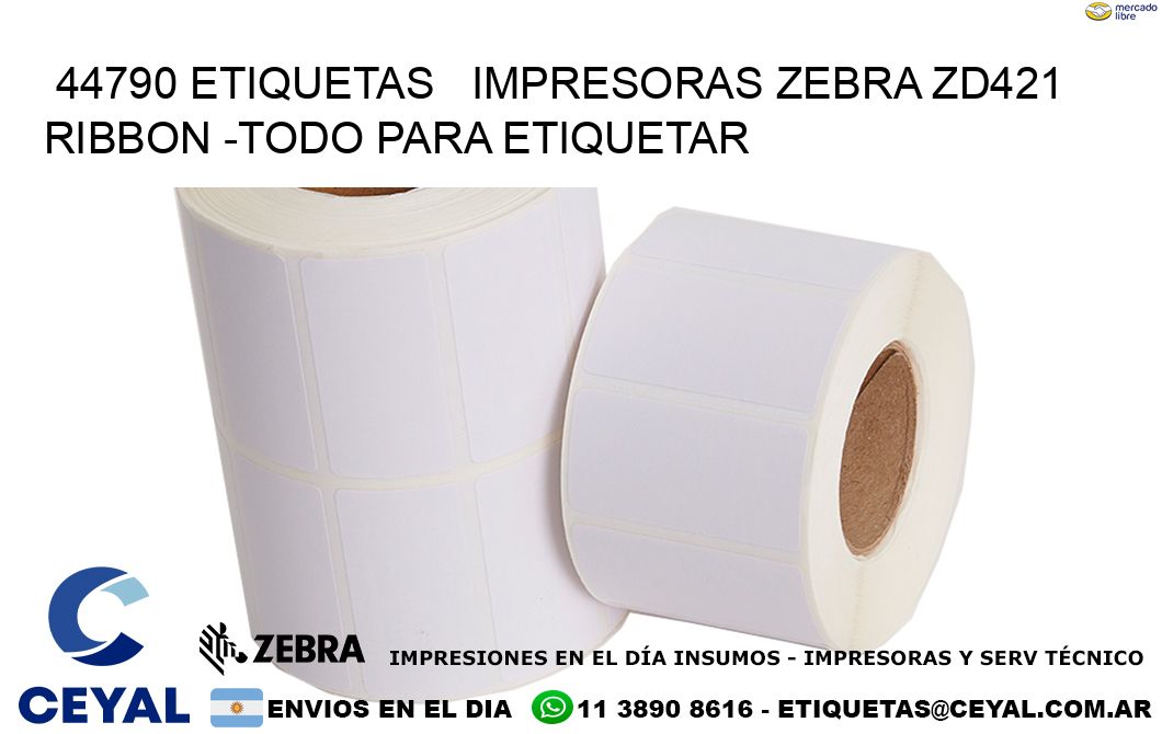 44790 etiquetas   impresoras zebra zd421 ribbon -Todo para Etiquetar