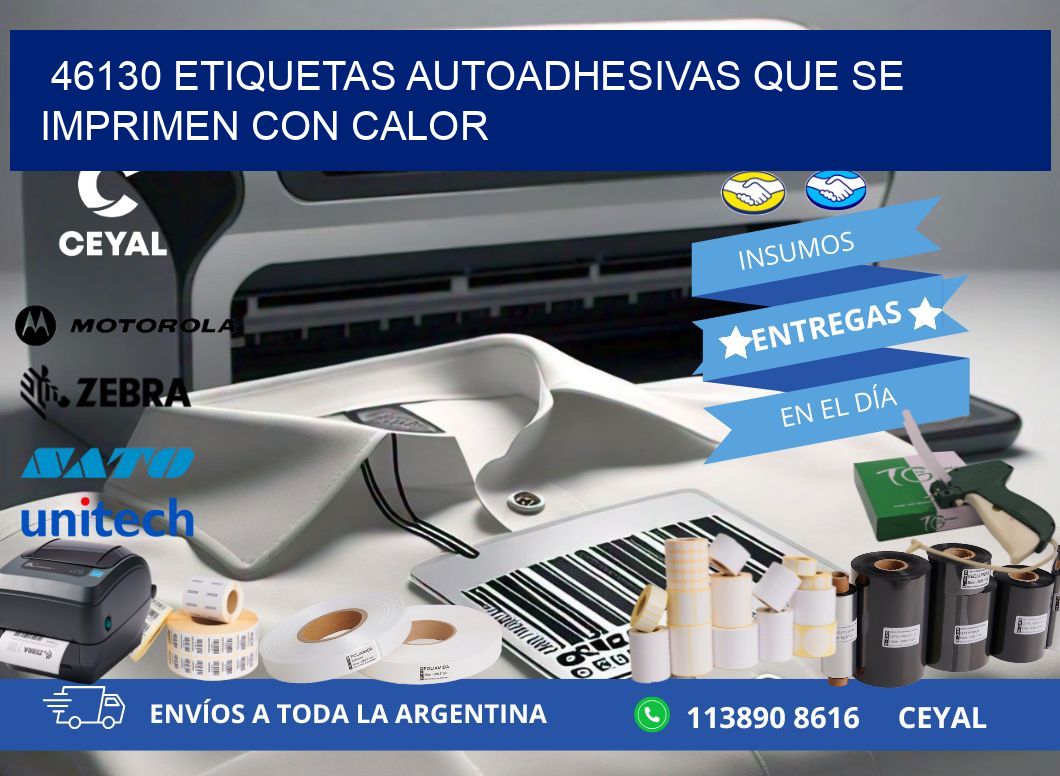 46130 etiquetas autoadhesivas que se imprimen con calor