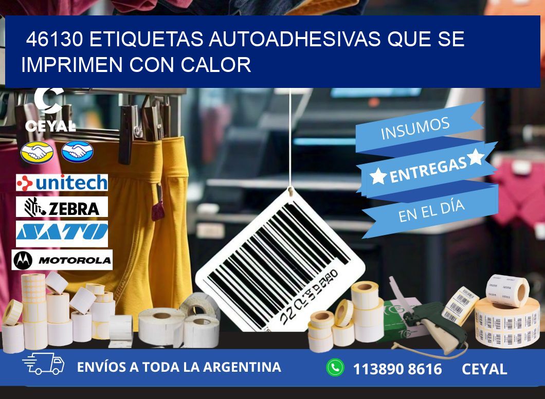 46130 etiquetas autoadhesivas que se imprimen con calor