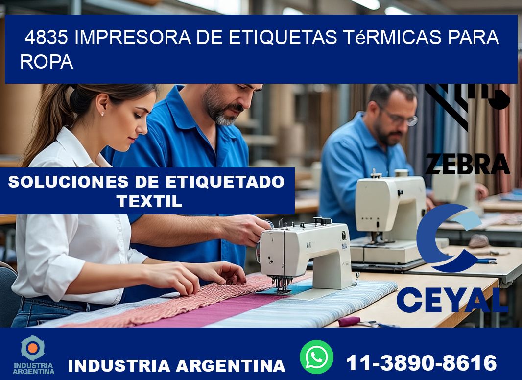 4835 impresora de etiquetas térmicas para ropa
