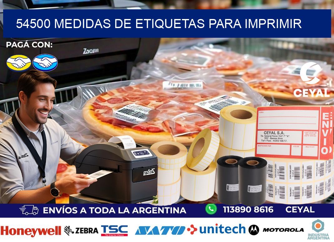 54500 Medidas de etiquetas para imprimir