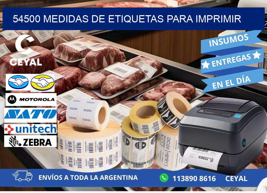 54500 Medidas de etiquetas para imprimir
