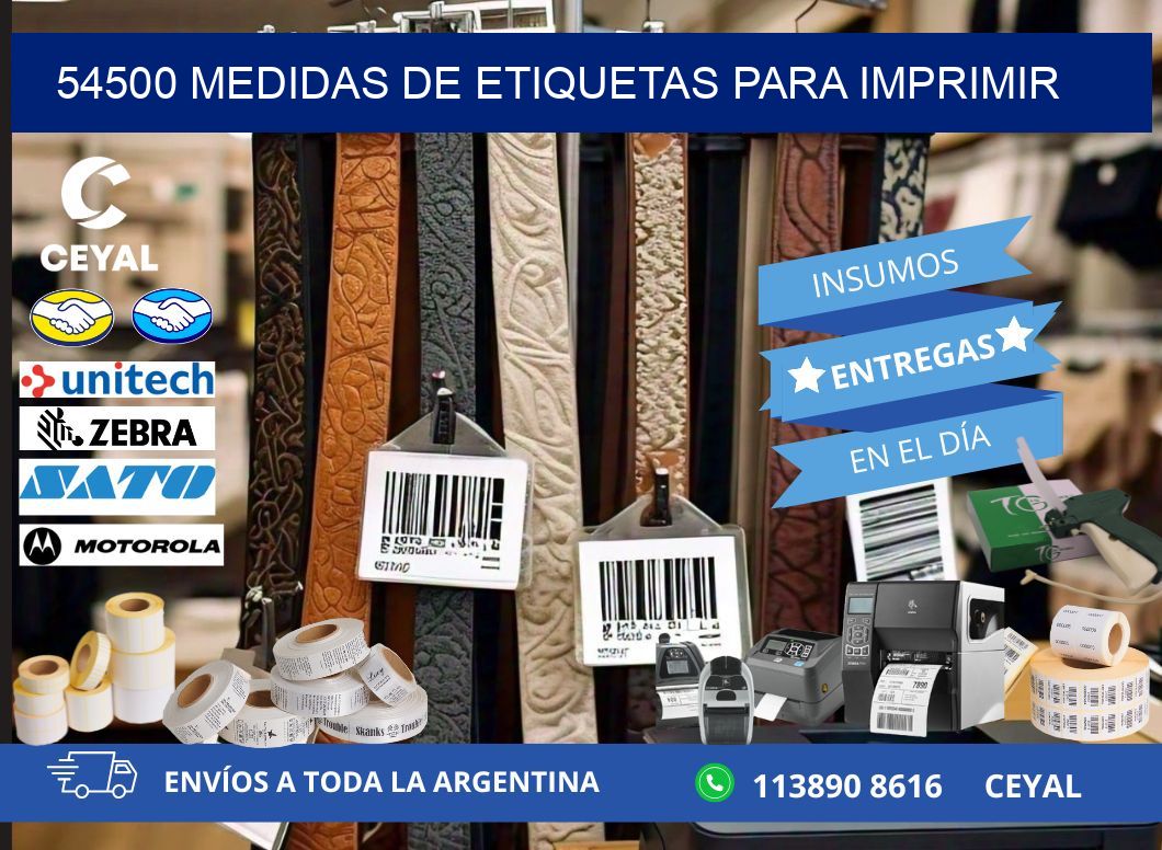 54500 Medidas de etiquetas para imprimir