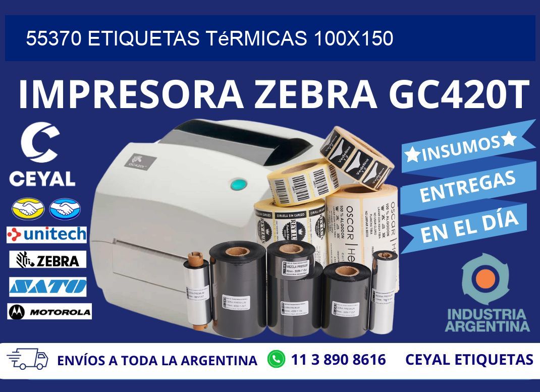 55370 etiquetas térmicas 100×150