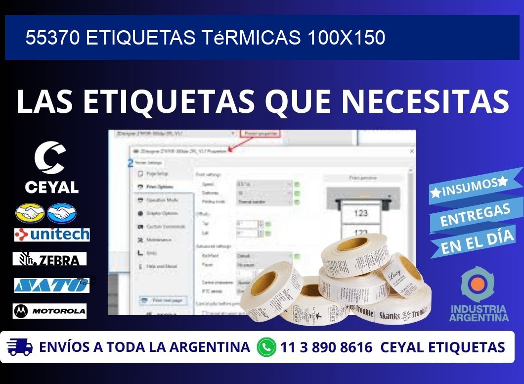 55370 etiquetas térmicas 100x150