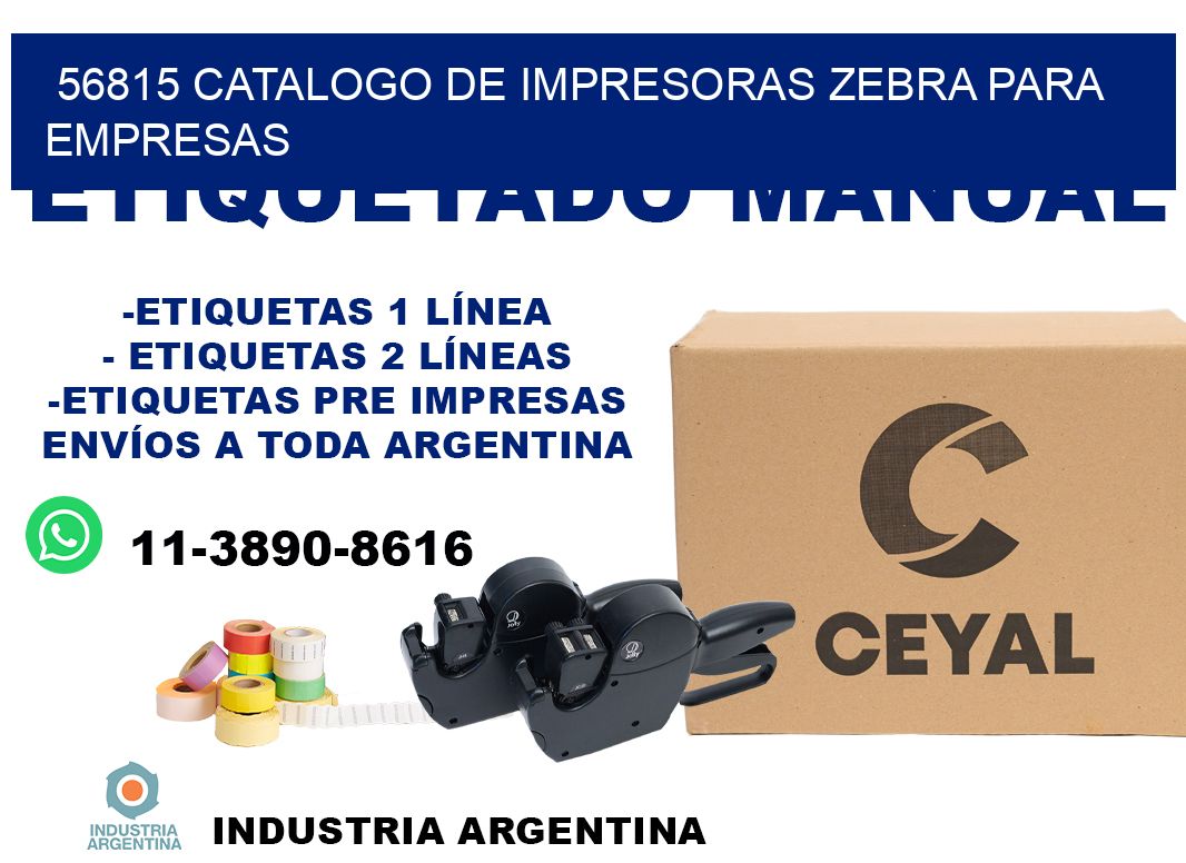 56815 catalogo de impresoras zebra para empresas