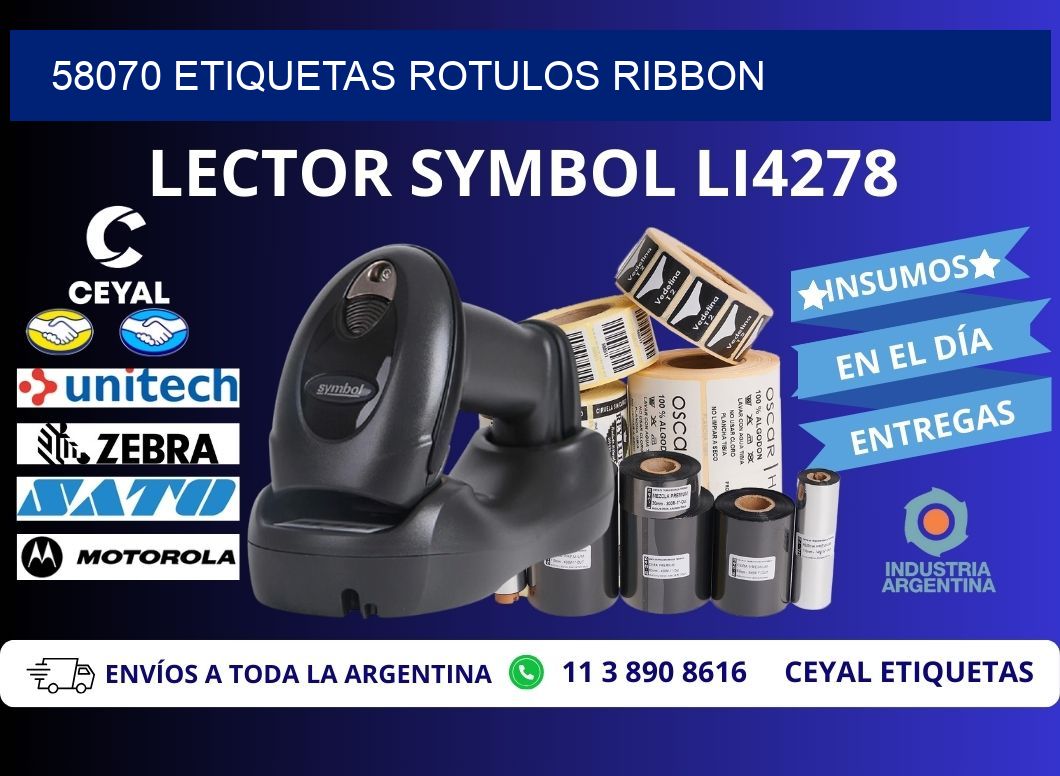 58070 Etiquetas rotulos ribbon