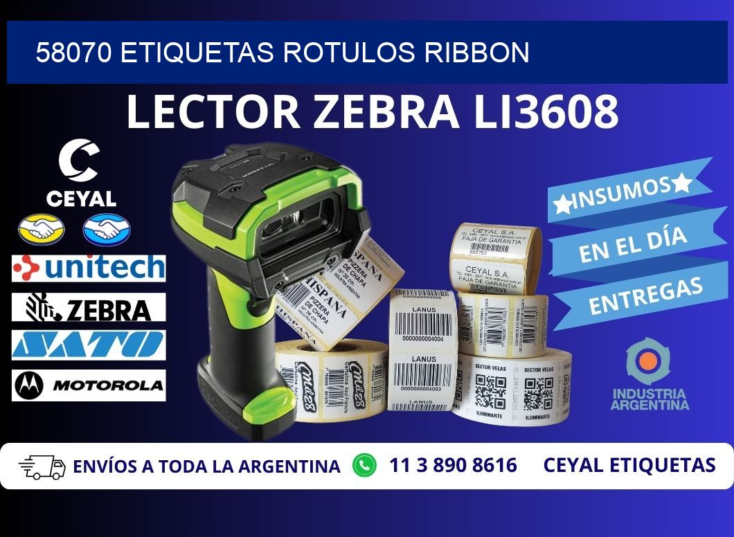 58070 Etiquetas rotulos ribbon