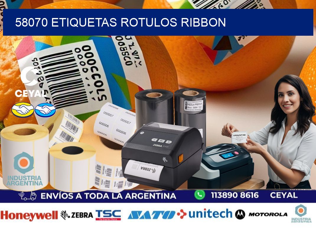 58070 Etiquetas rotulos ribbon