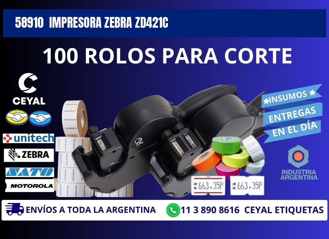 58910  Impresora Zebra zd421c