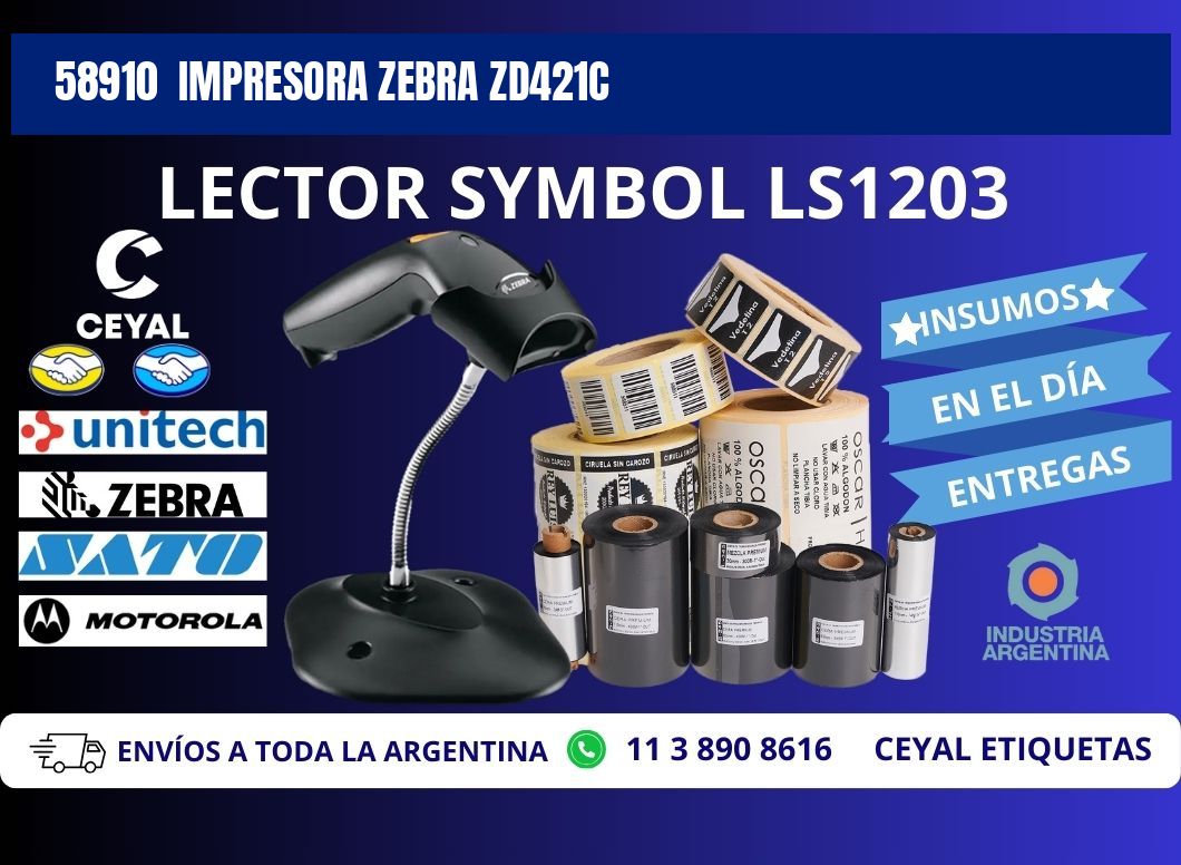 58910  Impresora Zebra zd421c