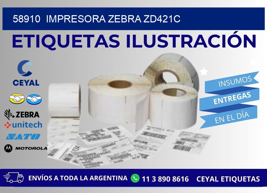 58910  Impresora Zebra zd421c